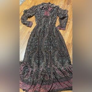 Silk tie neck maxi by Walter Baker